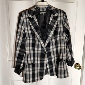 Black and White plaid blazer
